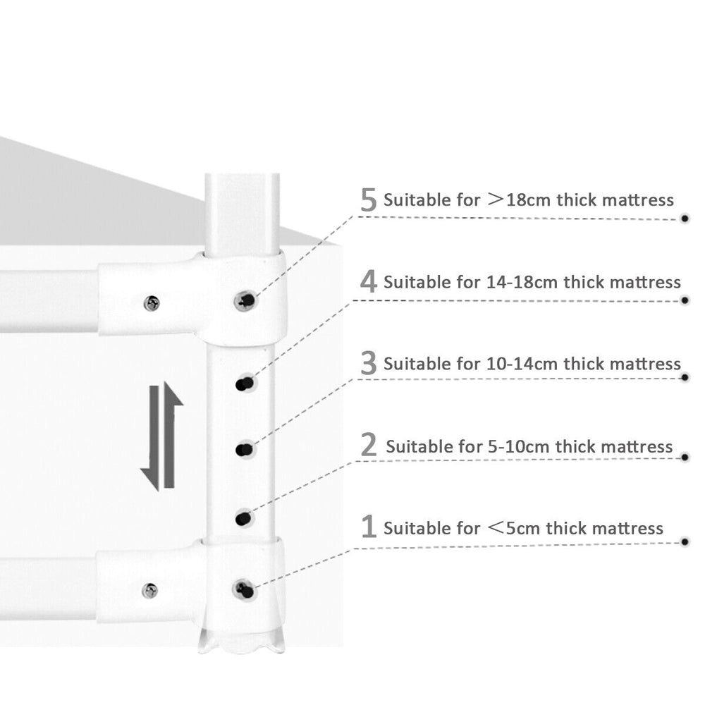 Kids and Baby Safety Bed Rail Adjustable Folding Protective Cot Mega