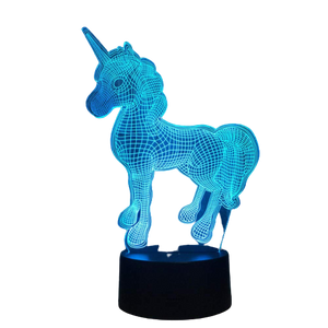 3D Unicorn Night Light with Remote Control