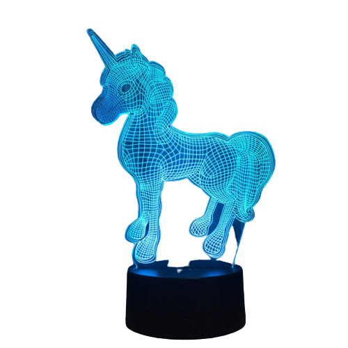 3D Unicorn Night Light with Remote Control