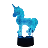 3D Unicorn Night Light with Remote Control