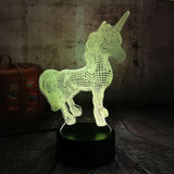 3D Unicorn Night Light with Remote Control_3