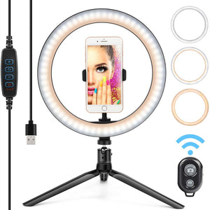 10inch LED Desktop Selfie Ring Light_0