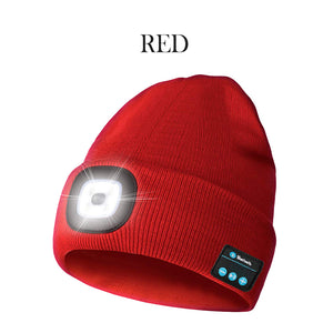 Bluetooth Music Knitted Hat with LED Lamp Cap_0