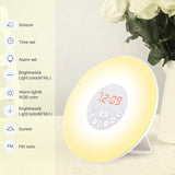 Touch Sensor Digital Alarm Clock Sunrise Sunset Simulator LED Lighting_1