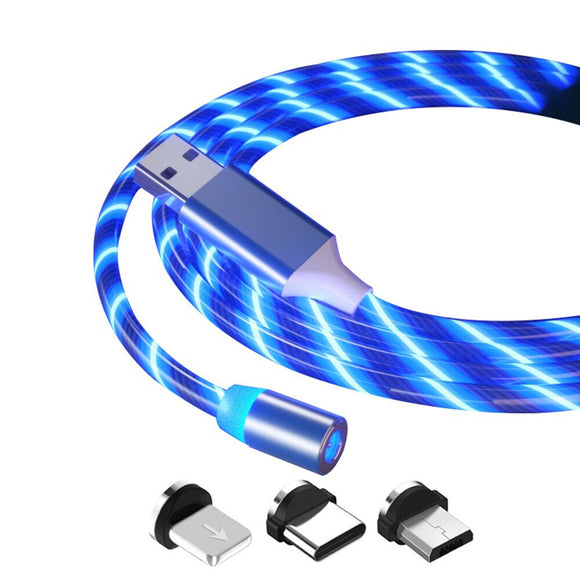 Fast Charging LED Magnetic USB Type C Cable for iPhone and Android_0