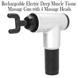 USB Rechargeable Electric Deep Muscle Tissue Massage Gun with 4 Massage Heads_9