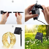 Waterproof Outdoor Solar LED Strip Mini String Lights 10M_15