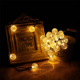 20/50 LED Solar Powered Outdoor Glass Ball Lamp_5