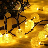20/50 LED Solar Powered Outdoor Glass Ball Lamp_7