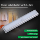 LED Night Light 6/10 LED Human Body Induction Detector for Home Bed Kitchen Cabinet- USB Charging_3