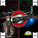 Waterproof Zoomable LED Ultra Bright Torch T6 Camping  Bicycle Flash Light- Battery Operated_9