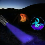 Mini LED Zoomable UV Flashlight Ultraviolet Flashlight Black Light Fake Bill and Urine Stain Detector- Battery Operated_5