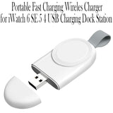 Portable Fast Charging Wireless Charger for iWatch 6 SE 5 4 USB Charging Dock Station for Apple Watch Series 5 4 3 2 1_8