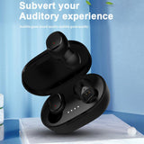 Wireless Headphones Stereo Headset Mini Earbuds with Mic- USB Charging_4