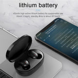 Wireless Headphones Stereo Headset Mini Earbuds with Mic- USB Charging_3