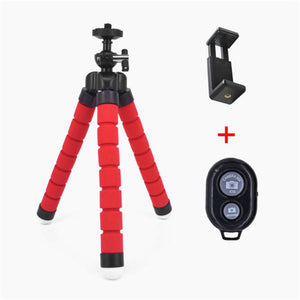 Remote Control Flexible Mobile Phone Holder Tripod Octopus Bracket for Cell Phone and Camera Selfie Stand_0