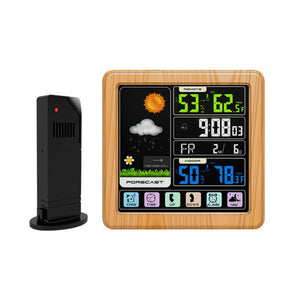 Digital Wireless Colored Weather Clock Creative Thermometer Forecast Station- USB Interface_0
