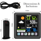 Digital Wireless Colored Weather Clock Creative Thermometer Forecast Station- USB Interface_9