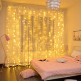 USB Powered Remote Controlled LED Light Curtain with Hook- White, Warm White, and Colorful_3