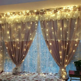 USB Powered Remote Controlled LED Light Curtain with Hook- White, Warm White, and Colorful_5