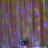 USB Powered Remote Controlled LED Light Curtain with Hook- White, Warm White, and Colorful_6