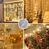 USB Powered Remote Controlled LED Light Curtain with Hook- White, Warm White, and Colorful_8
