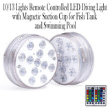 10/13 Lights Remote Controlled LED Diving Light with Magnetic Suction Cup- Battery Operated_10