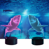 Battery Operated 3D Illusion Shark Lamp Night Light for Kids Room and Decoration_1
