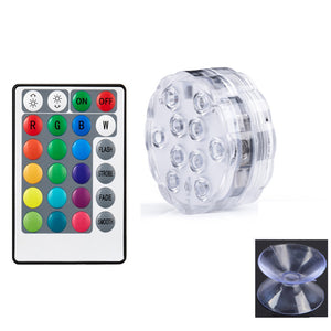 10/13 Lights Remote Controlled LED Diving Light with Magnetic Suction Cup- Battery Operated_0