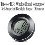 Tri-color RGB Wireless Round Self-Propelled Backlight Odometer- USB Charging_9