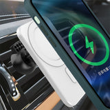 15W Fast Charging Magnetic Wireless Car Charger Stand Holder for QI Phones iPhone 12 Mini Pro Max_2
