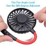 2-in-1 Hanging and Desktop Standing Adjustable USB Rechargeable Portable Neck Fan_7