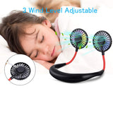 2-in-1 Hanging and Desktop Standing Adjustable USB Rechargeable Portable Neck Fan_9