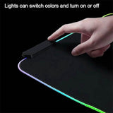 RGB LED Non-Slip Luminous Mouse Pad for Gaming PC Keyboard Cover Base Computer Mat_3