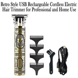 Retro Style USB Rechargeable Cordless Electric Hair Trimmer for Professional and Home Use_8