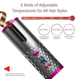 USB Rechargeable Cordless Auto-Rotating Ceramic Portable Women's Hair Curler_7