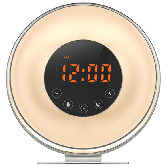 Wake-up Digital Alarm Clock Touch Sensitive LED Light Simulation- USB Powered_0
