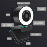 1080P HD Fixed Focus USB Webcam with Microphone for Desktop PC Web Camera_2