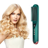 2-in-1 Hot Hair Comb Negative Ion Hair Straightener Curler- EU, UK, US Plug_4