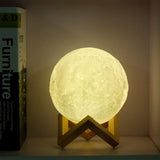 3D Printed Moonlight Lamp in 16 Colors with Remote Control- USB Charging_8