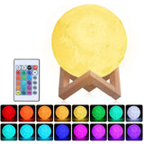 3D Printed Moonlight Lamp in 16 Colors with Remote Control- USB Charging_10