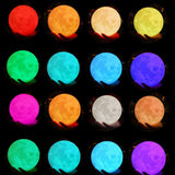 3D Printed Moonlight Lamp in 16 Colors with Remote Control- USB Charging_3