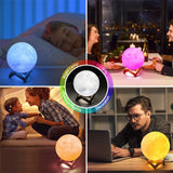 3D Printed Moonlight Lamp in 16 Colors with Remote Control- USB Charging_4