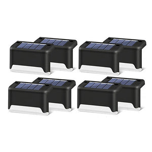 8 Pack of Solar Powered LED Stairway Light Waterproof Ladder Step Light_0