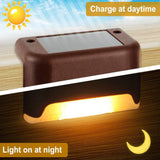 8 Pack of Solar Powered LED Stairway Light Waterproof Ladder Step Light_10