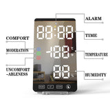 6-inch LED Mirror Touch Button Alarm Clock- USB Interface_8
