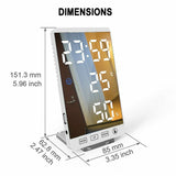 6-inch LED Mirror Touch Button Alarm Clock- USB Interface_9