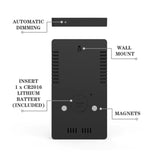 6-inch LED Mirror Touch Button Alarm Clock- USB Interface_11