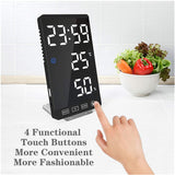6-inch LED Mirror Touch Button Alarm Clock- USB Interface_4
