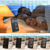 6-inch LED Mirror Touch Button Alarm Clock- USB Interface_7